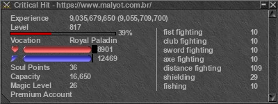 Signature for player Critical Hit