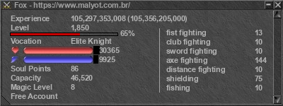 Signature for player Fox