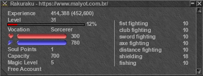 Signature for player Rakuraku