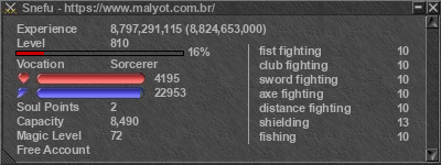 Signature for player Snefu