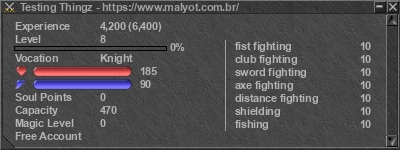 Signature for player Testing Thingz